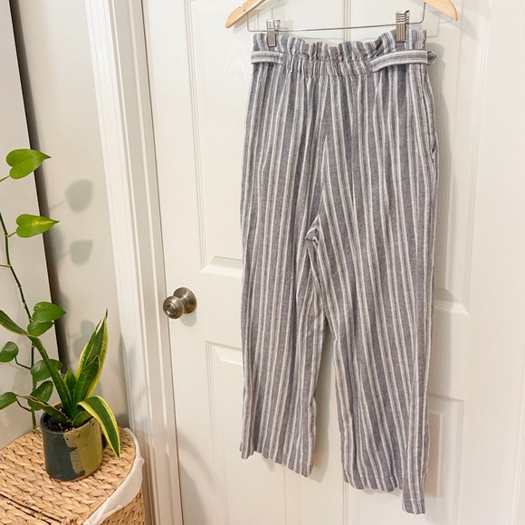Abercrombie & Fitch Linen Blend Striped Pants - Picture 3 of 4